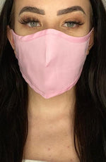 Baby Pink Fitted Fashion Face mask with filter