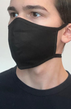 Black Fitted Fashion Face mask with filter - Thebritishmask