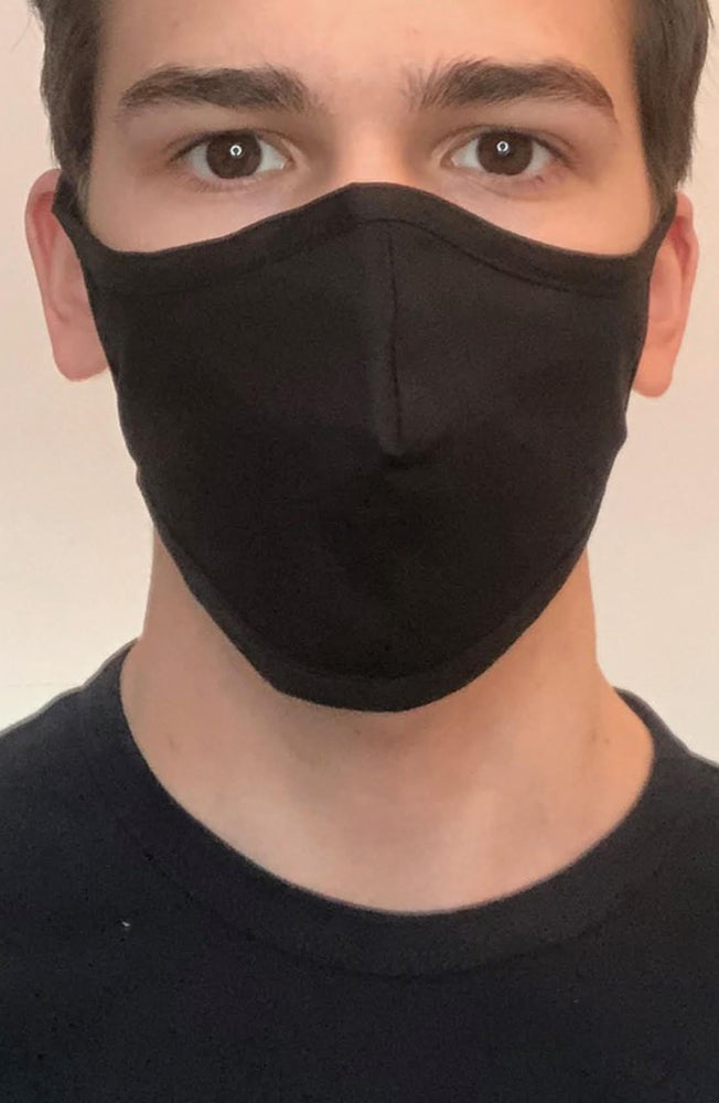 Black Fitted Fashion Face mask with filter - Thebritishmask