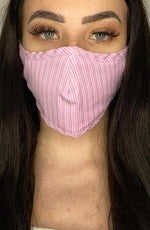Candy Stripe Fitted Fashion Face mask with filter