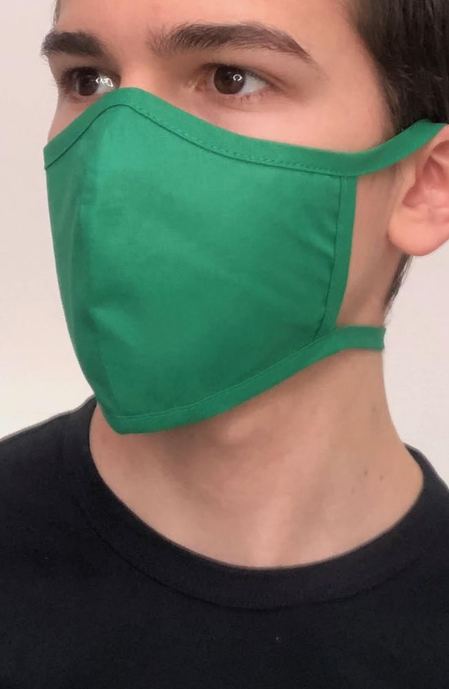 Emerald Green Fitted Fashion Face mask with filter - Thebritishmask