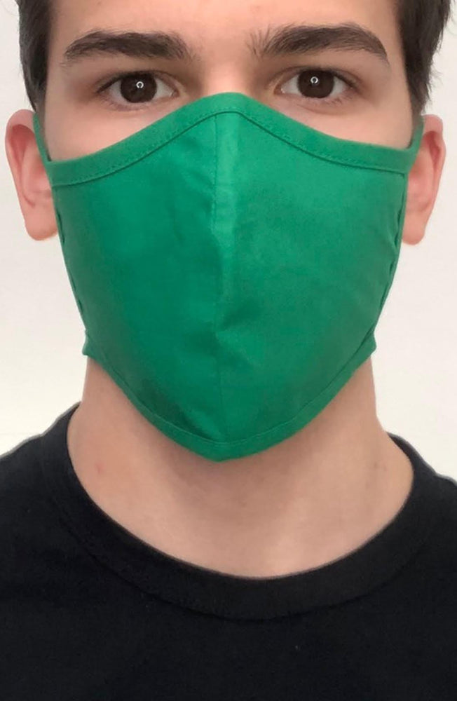 Emerald Green Fitted Fashion Face mask with filter