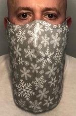 Grey Snowflake X-long Beard Longline Face mask with filter
