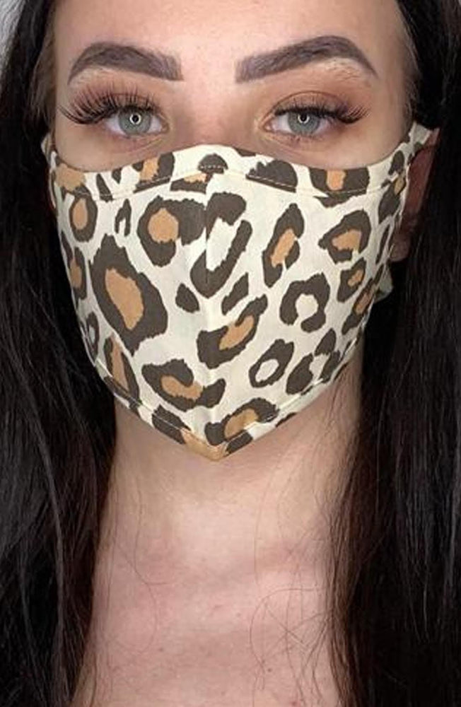 Leopard Print Active Fashion Face mask with filter