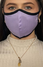 Lilac with Contrast Fitted Fashion Face mask with filter