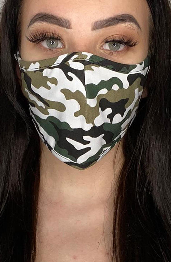 Multi Camo Active Fashion Face mask with filter