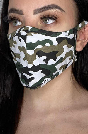 Multi Camo Active Fashion Face mask with filter - Thebritishmask