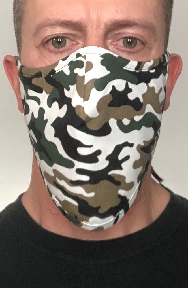 
                
                    Load image into Gallery viewer, Multi Camo Beard Longline Face mask with filter - Thebritishmask
                
            