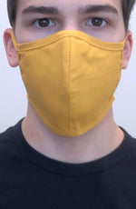 Mustard Fitted Fashion Face mask with filter