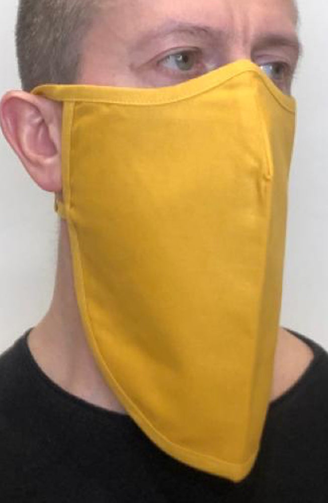 
                
                    Load image into Gallery viewer, Mustard X-long Beard Longline Face mask with filter - Thebritishmask
                
            