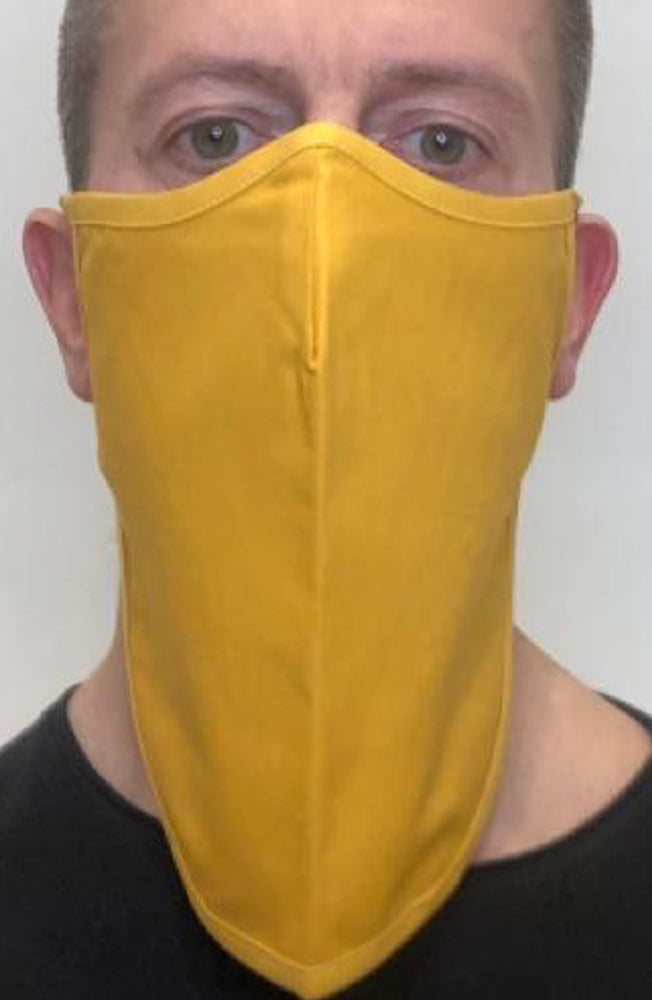 
                
                    Load image into Gallery viewer, Mustard X-long Beard Longline Face mask with filter - Thebritishmask
                
            