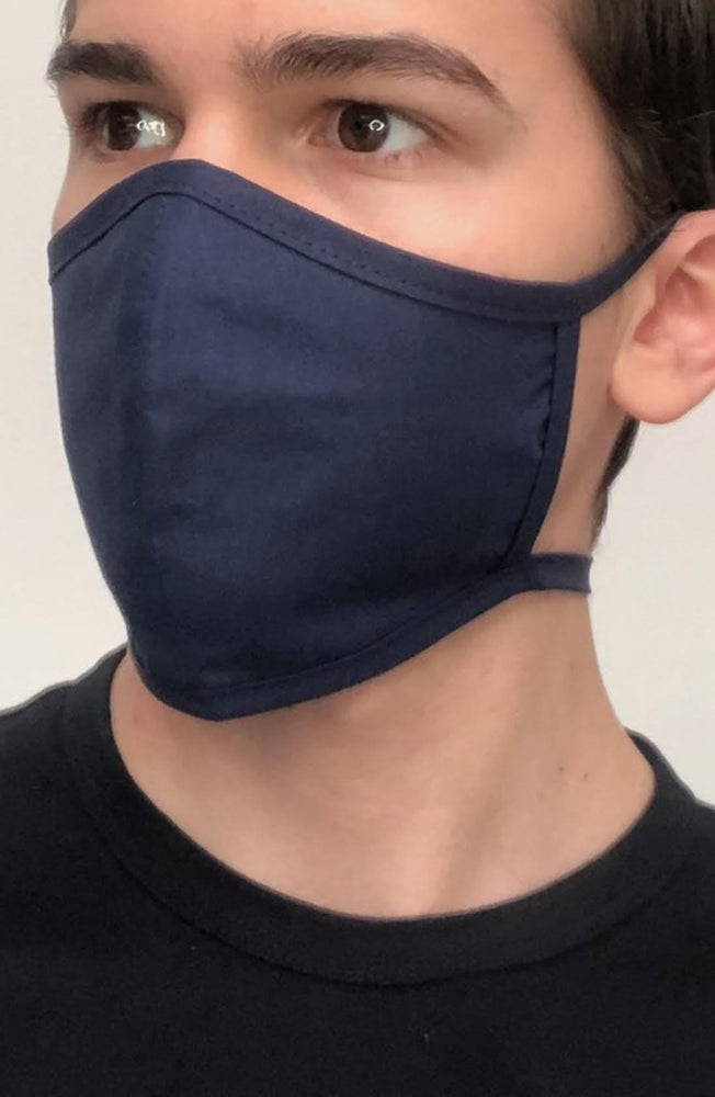Navy Fitted Fashion Face mask with filter - Thebritishmask