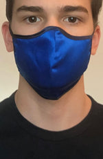 Ombre Blue Silk Fashion Face mask with filter