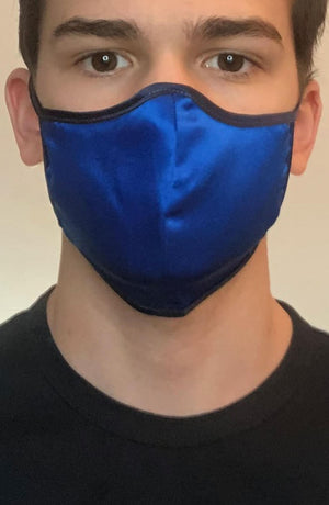
                
                    Load image into Gallery viewer, Ombre Blue Silk Fashion Face mask with filter - Thebritishmask
                
            
