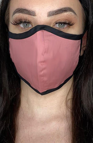 Rose with contrast Fitted Fashion Face mask with filter - Thebritishmask