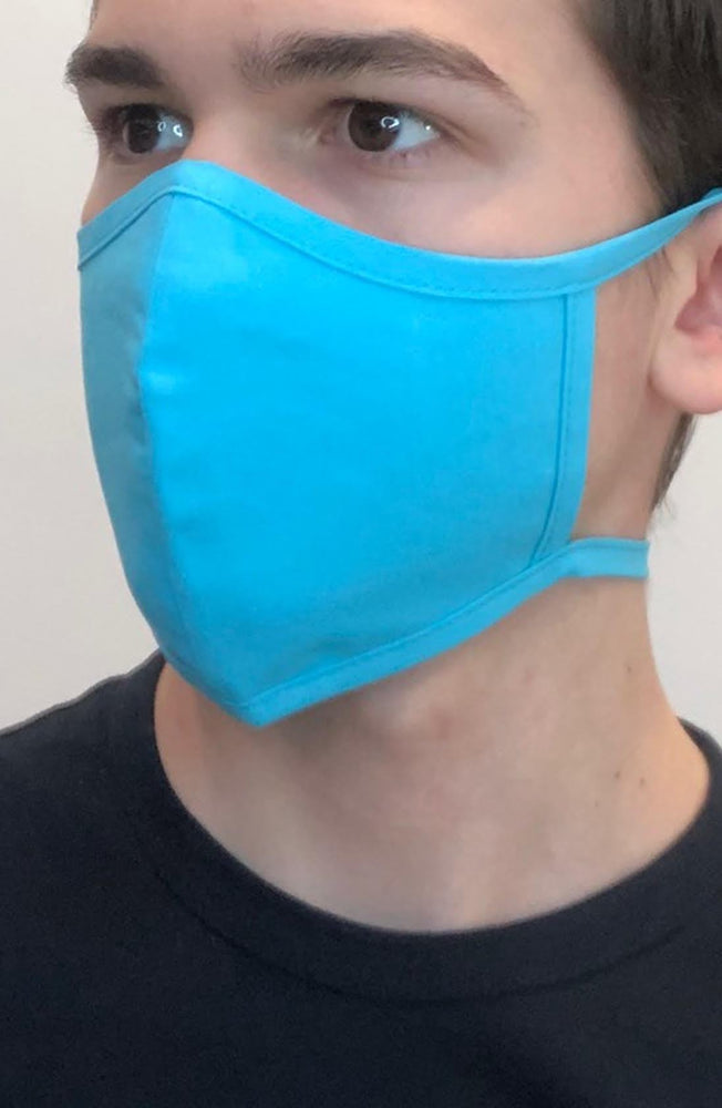 Turquoise Fitted Fashion Face mask with filter - Thebritishmask