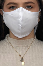 White Fitted Fashion Face mask with filter